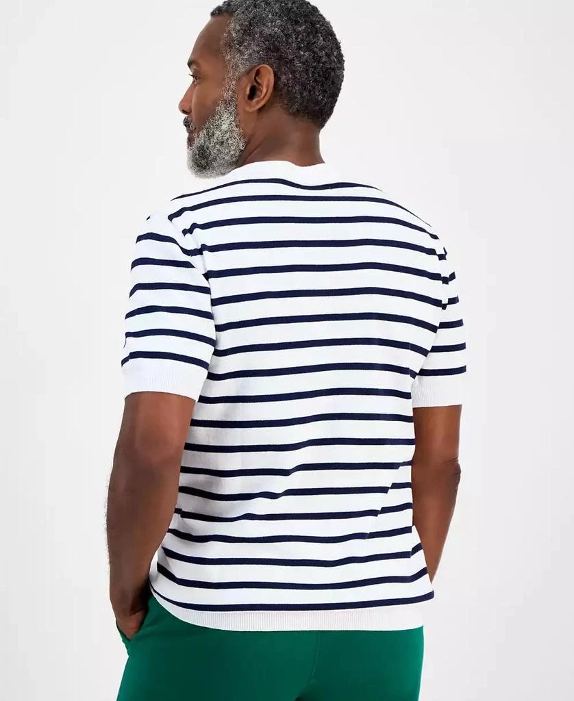 Club Room Men's Short-Sleeve Bengal Striped Cotton Sweater T-Shirt, Exclusively at Macy's 5