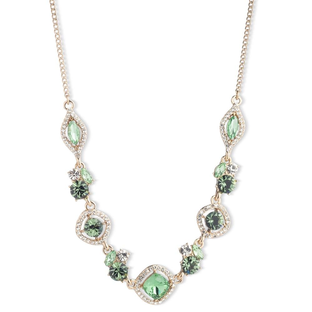 Givenchy Mixed Crystal Statement Necklace, 16" + 3" extender