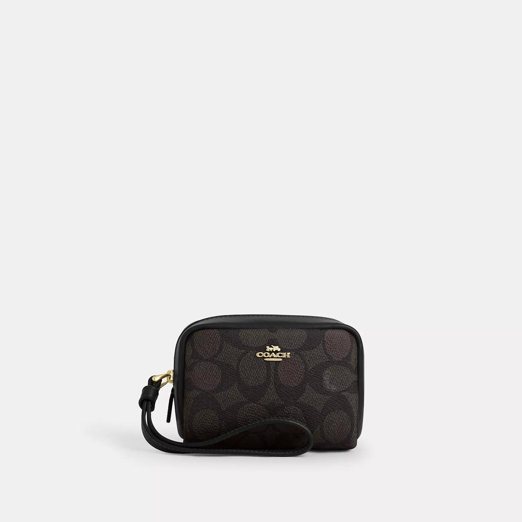 Coach Pouch Wristlet In Signature Canvas