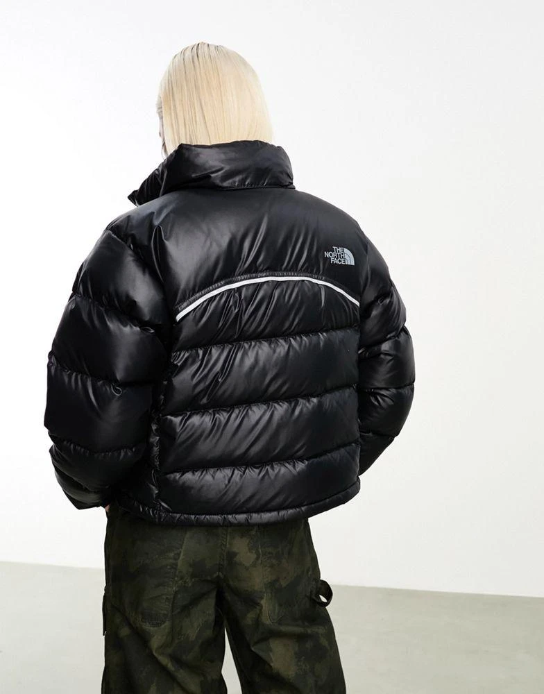 The North Face The North Face Nuptse Retro 2000 down puffer jacket with reflective piping in black 2