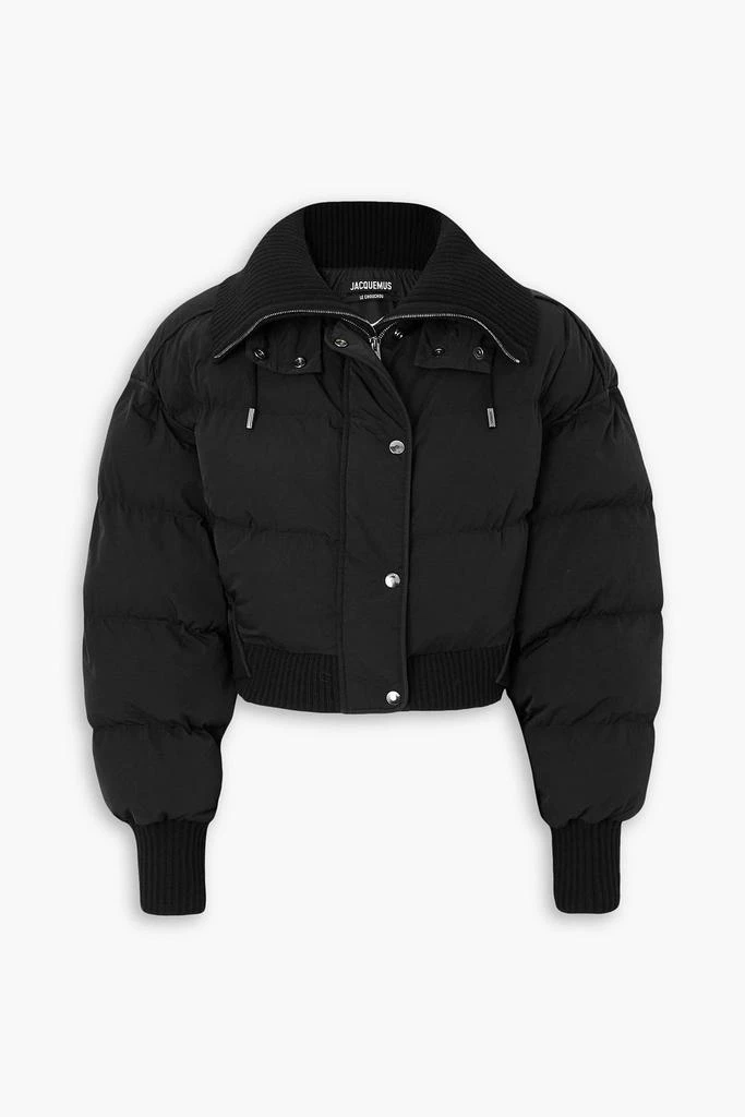 Jacquemus Caraco layered ribbed-knit and quilted shell jacket 1