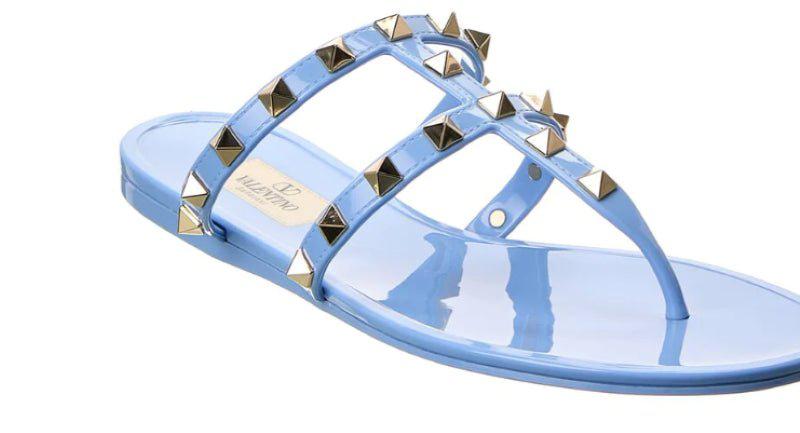 Valentino Valentino Garavani Women's Jelly Thong Sandals, Light Blue