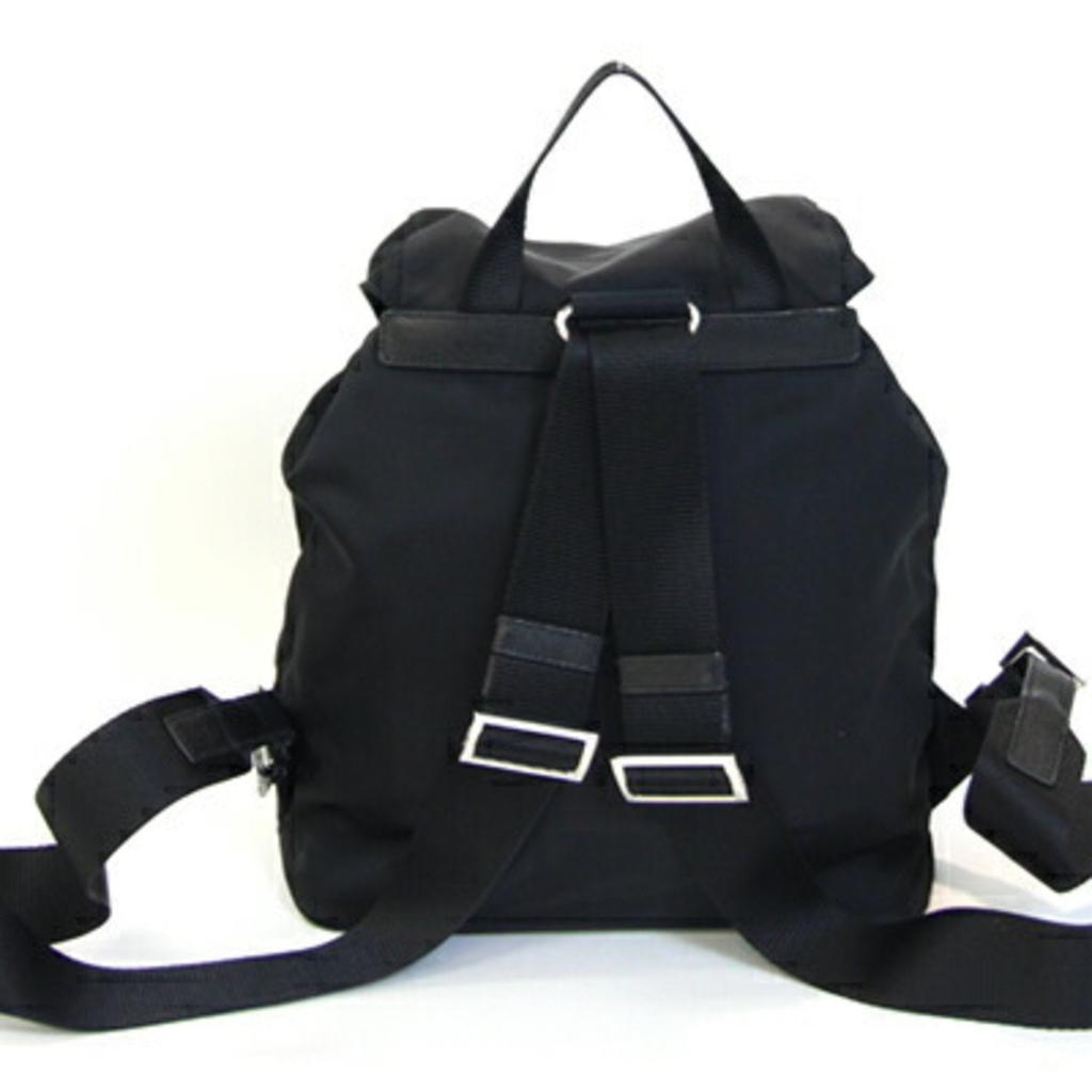 Prada Nylon Leather Backpack (Pre-Owned)