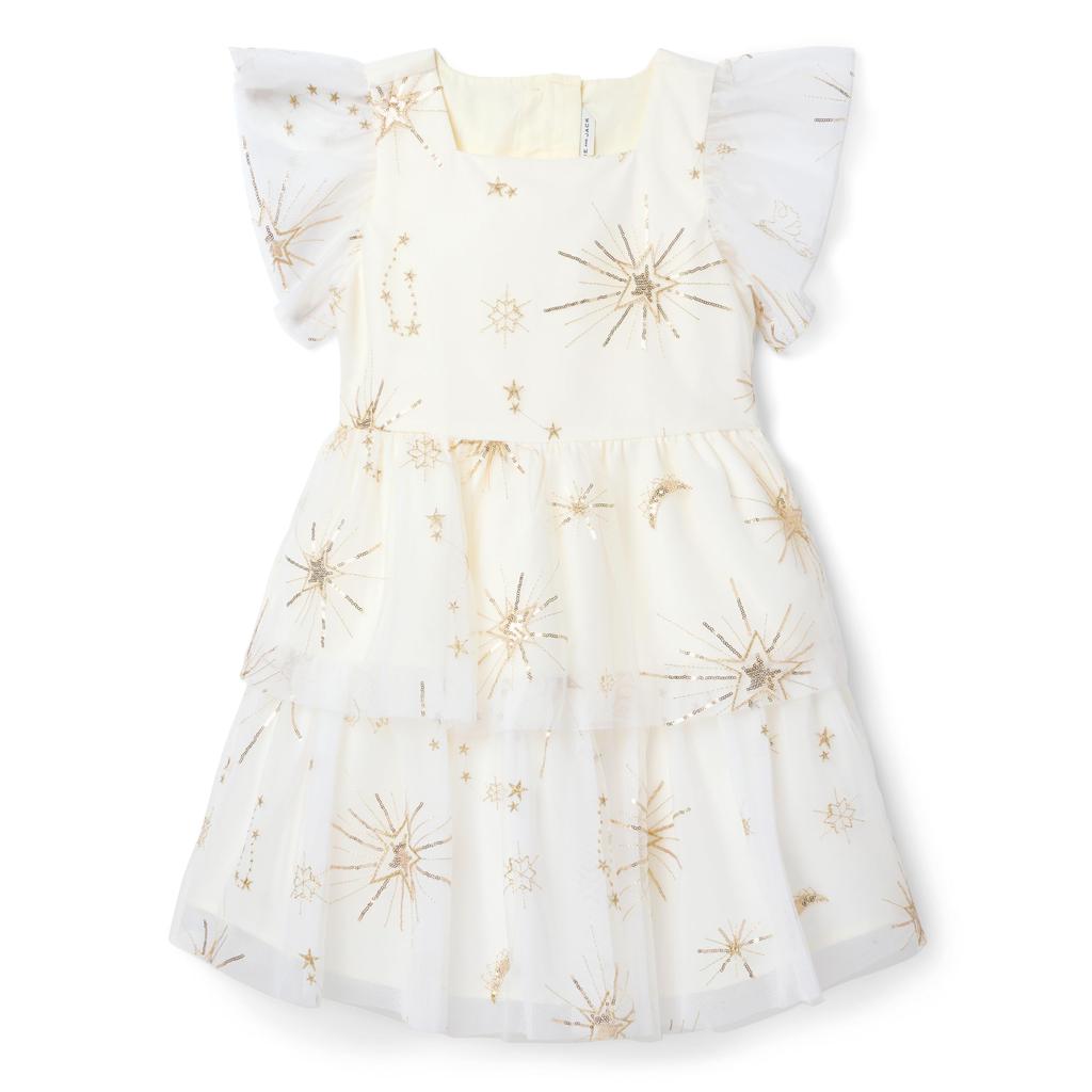 Janie and Jack Star Plisse Dress (Toddler/Little Kid/Big Kid)