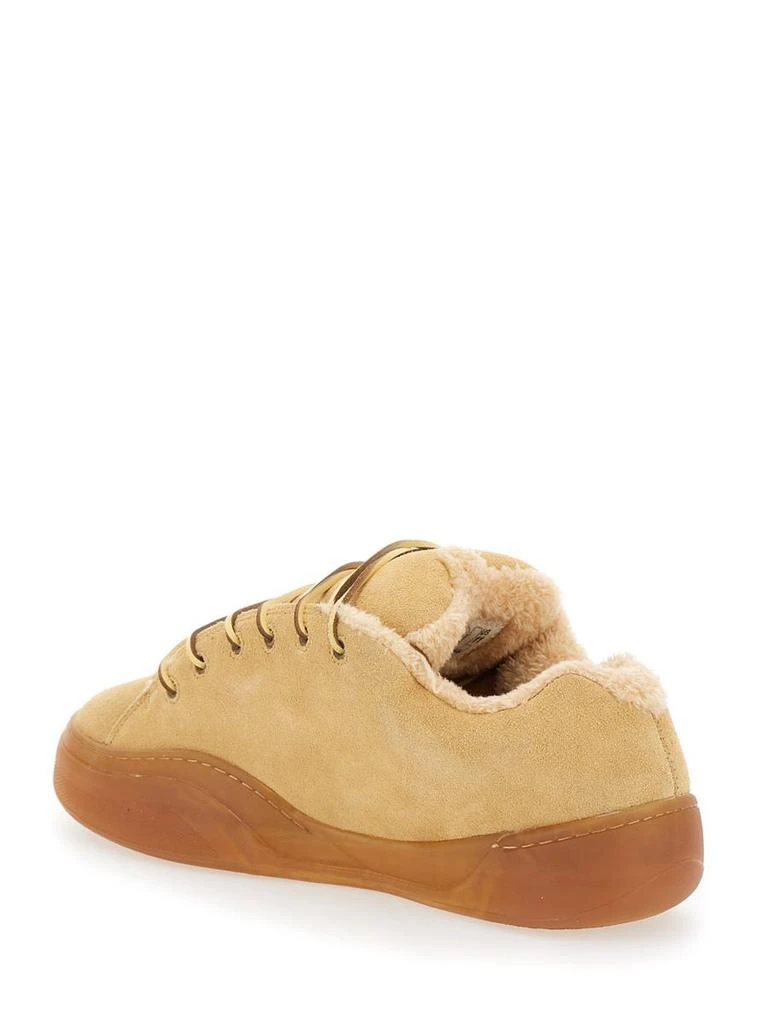 ERL 'Vamp Skate' Brown Low Top Sneakers With Contrasting Sole In Suede Man 3