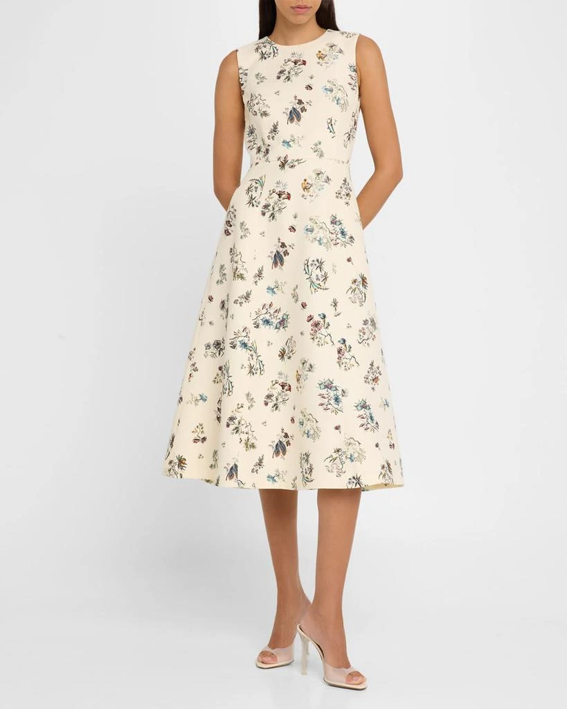 ADAM LIPPES Eloise Floral-Print Sleeveless Midi Dress 2