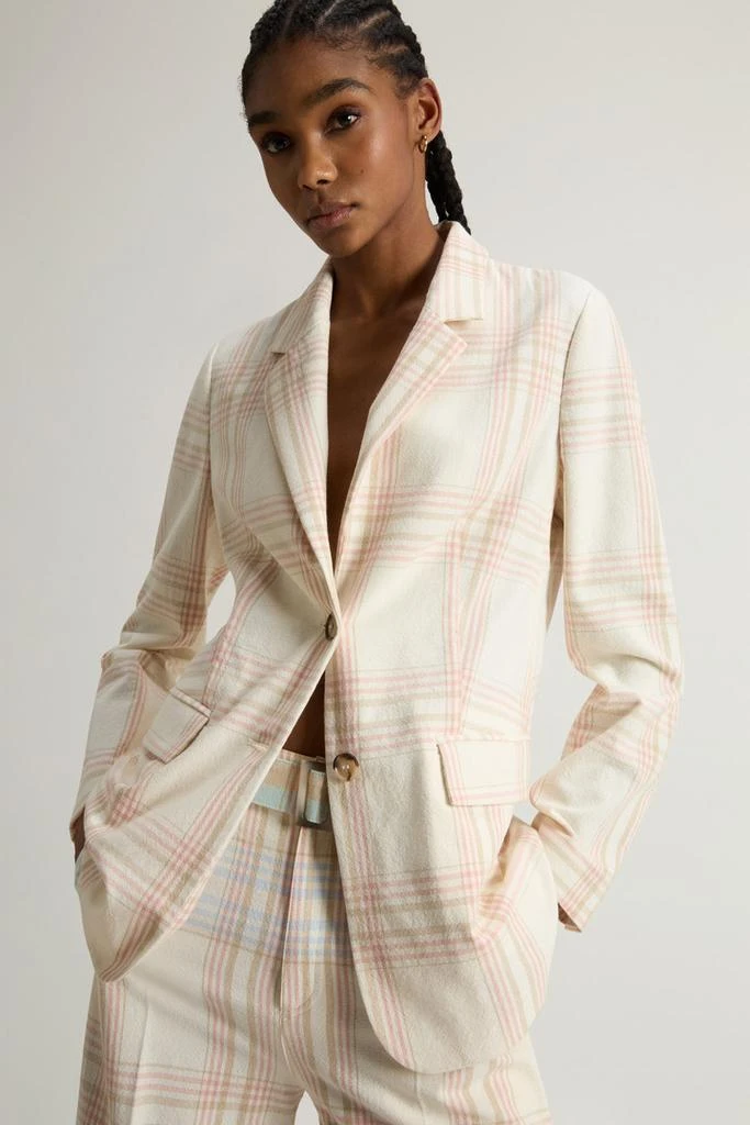 Woolrich Blazer in Manteco Cotton Blend with Checked Pattern - Women - Multicolor 4