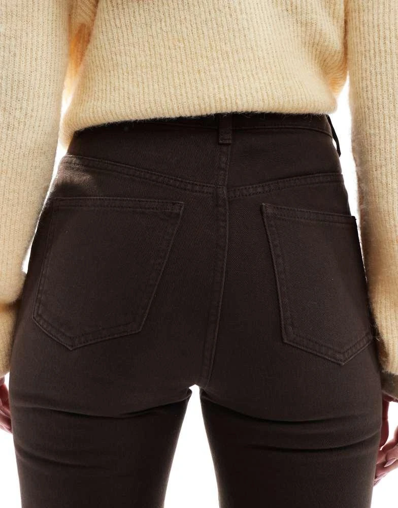 Miss Selfridge Miss Selfridge flared jeans in chocolate 4