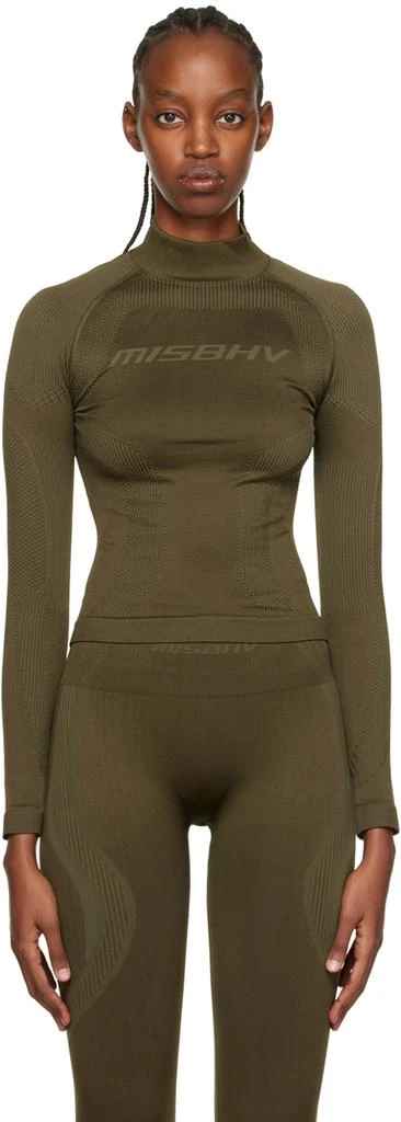 Misbhv Khaki Long Sleeve Sport Top 1