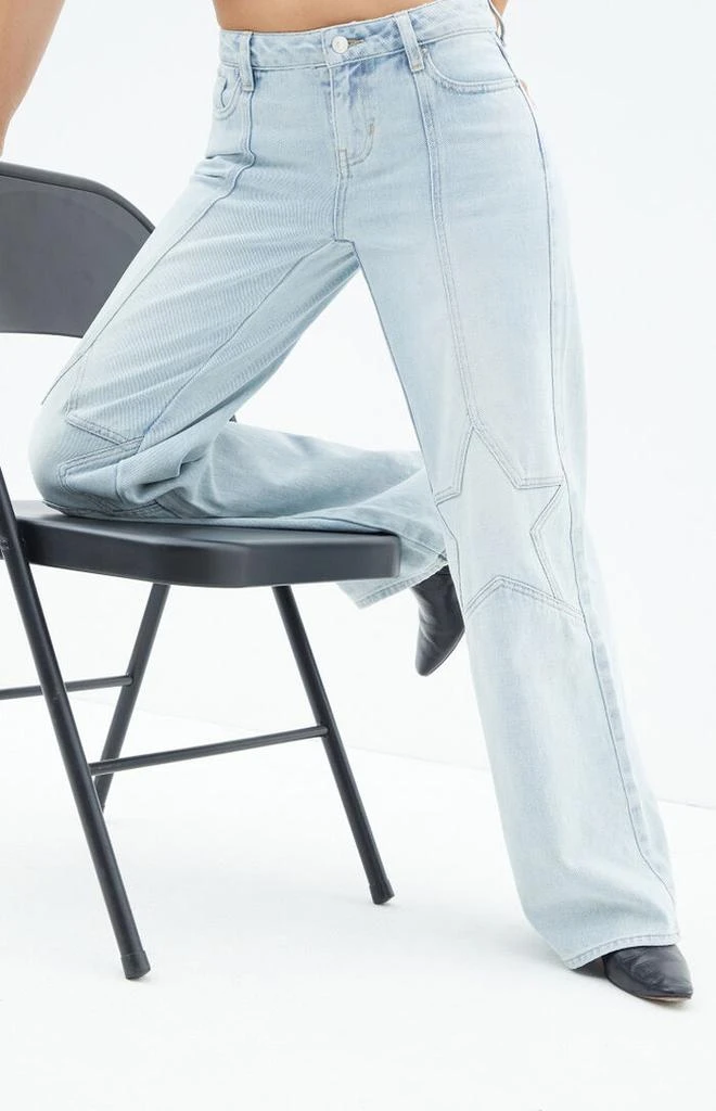 PacSun Casey Low Rise Baggy Jeans Star Light Indigo 5