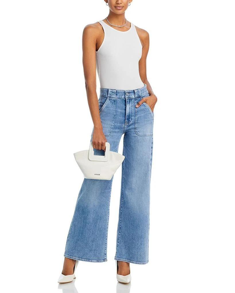 FRAME Modern Pocket High Rise Wide Leg Jeans in Carpenter 2