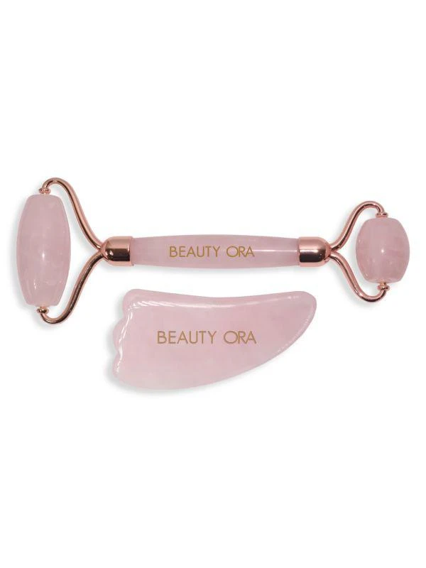 Beauty ORA 2-Piece Crystal Roller & Gua Sha Set 1