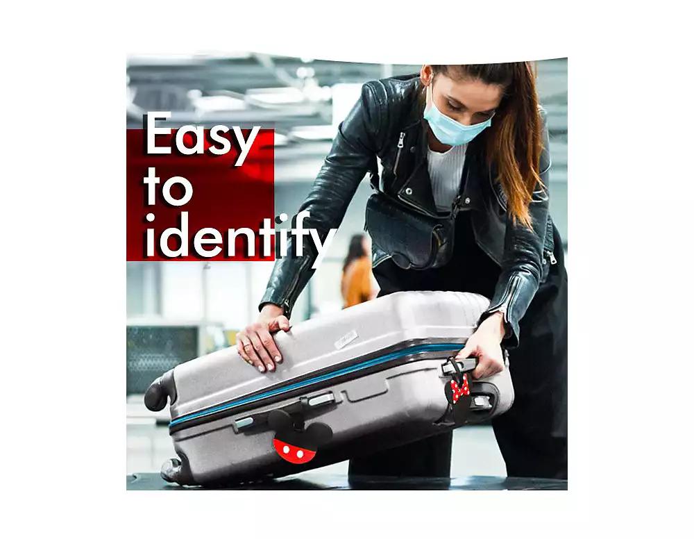 Disney Mickey Mouse and Minnie Mouse Luggage Tags Gifts Mickey and Minnie PVC Travel Tags Gifts - Set of 4