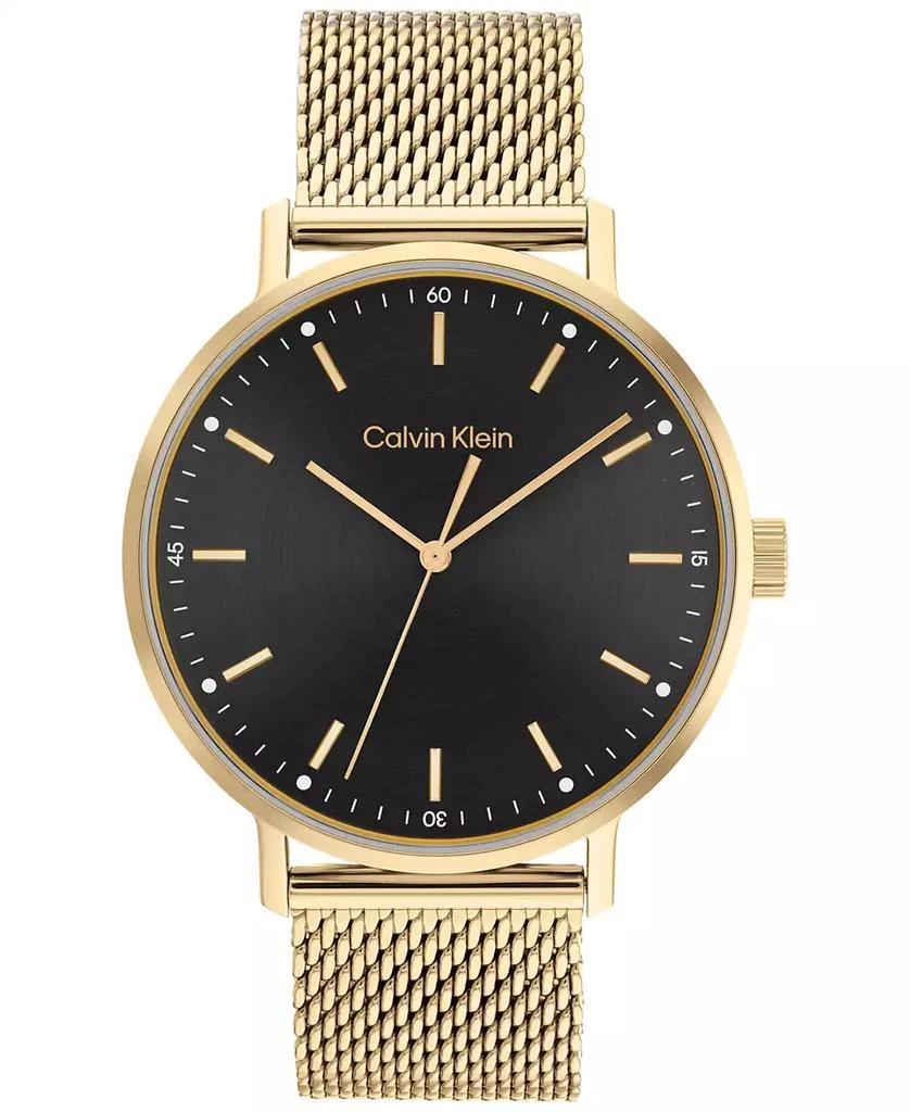 Calvin Klein Gold-Tone Mesh Bracelet Watch 42mm 1