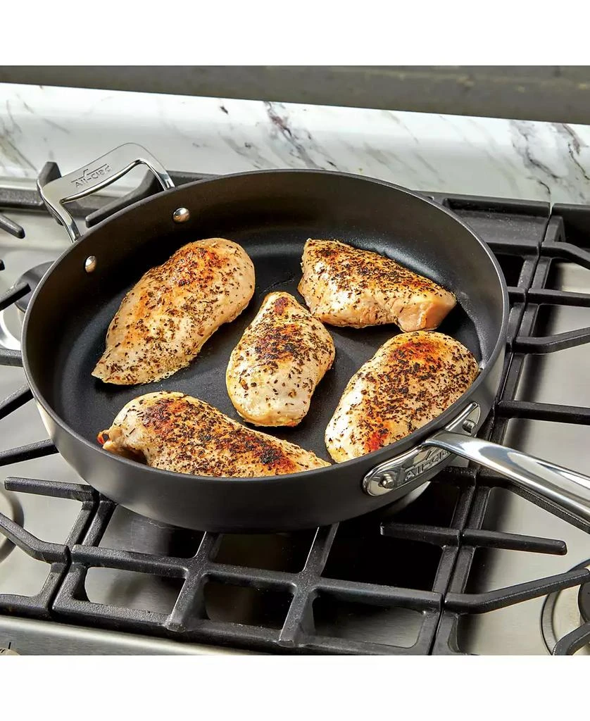 All-Clad Essentials Hard Anodized Nonstick Cookware Set, 2-piece Fry and Sauce Pan with lid Set 5