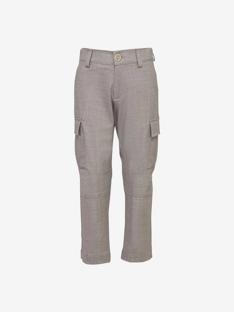 Eleventy Eleventy Boys Cargo Trousers in Grey 1