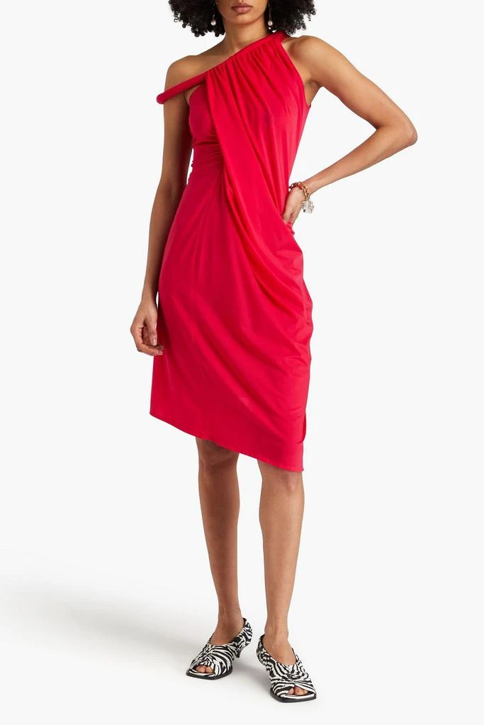JW Anderson One-shoulder asymmetric stretch-jersey dress 2