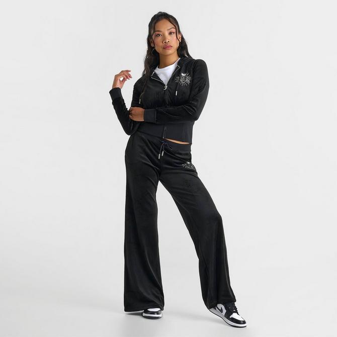 JUICY COUTURE 黒パイル地　セットアップ Shop Women's Juicy Couture Wing Full-Zip Hooded Corset on