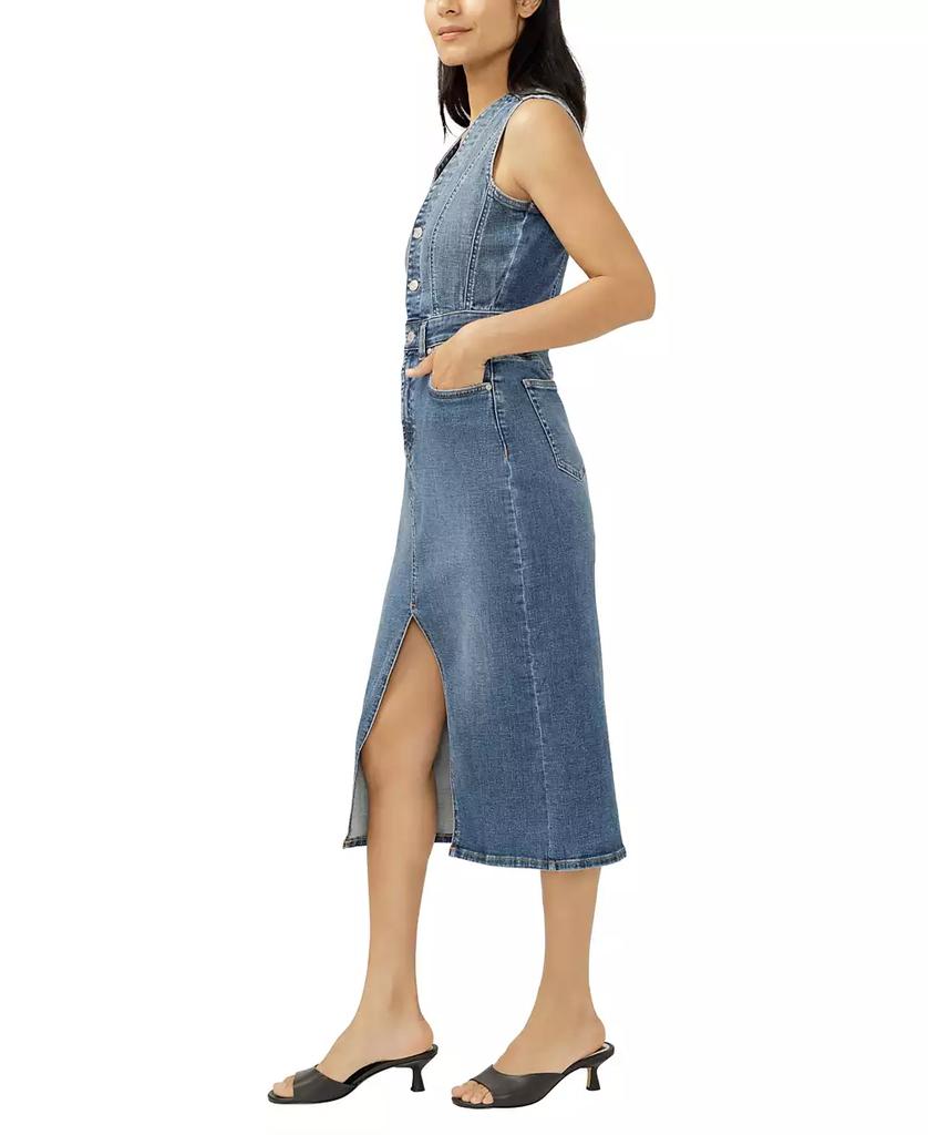 Silver Jeans Co. Women's Denim Vest Midi Dress