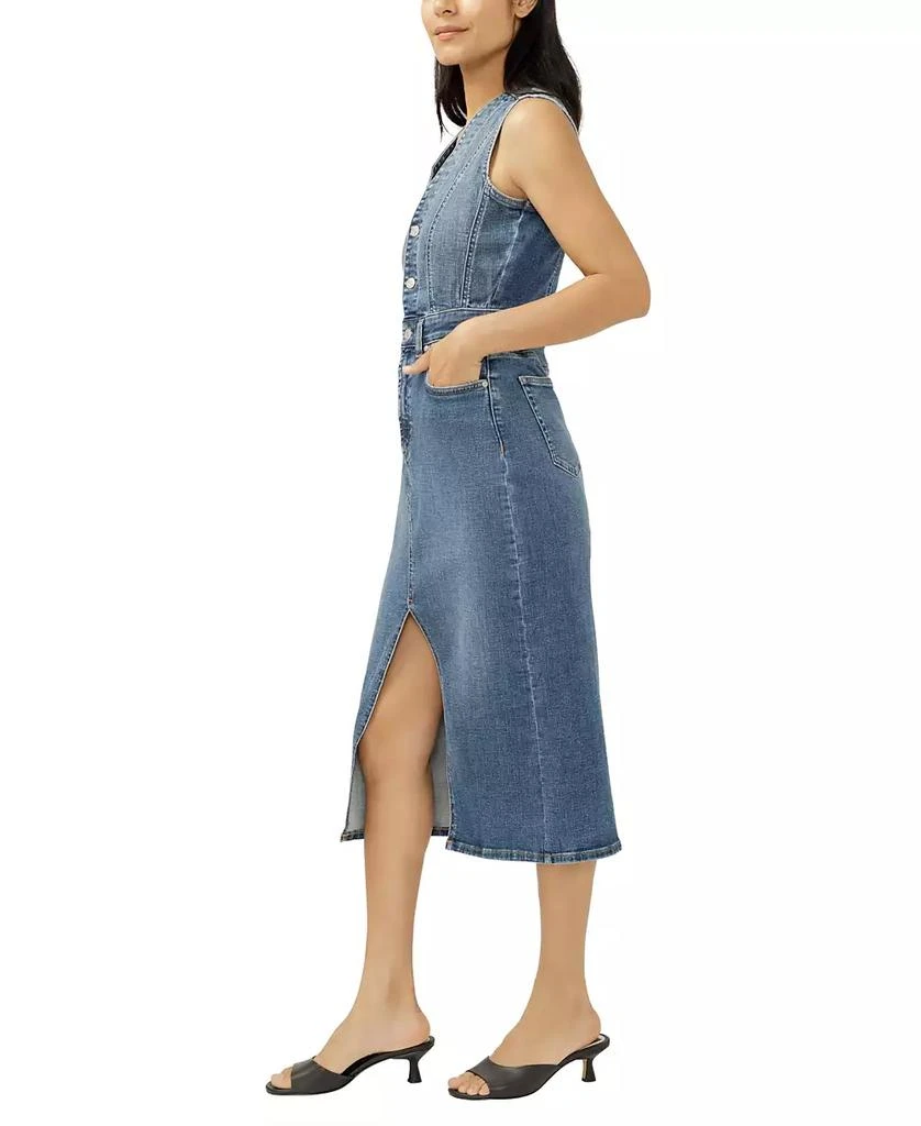 Silver Jeans Co. Women's Denim Vest Midi Dress 2