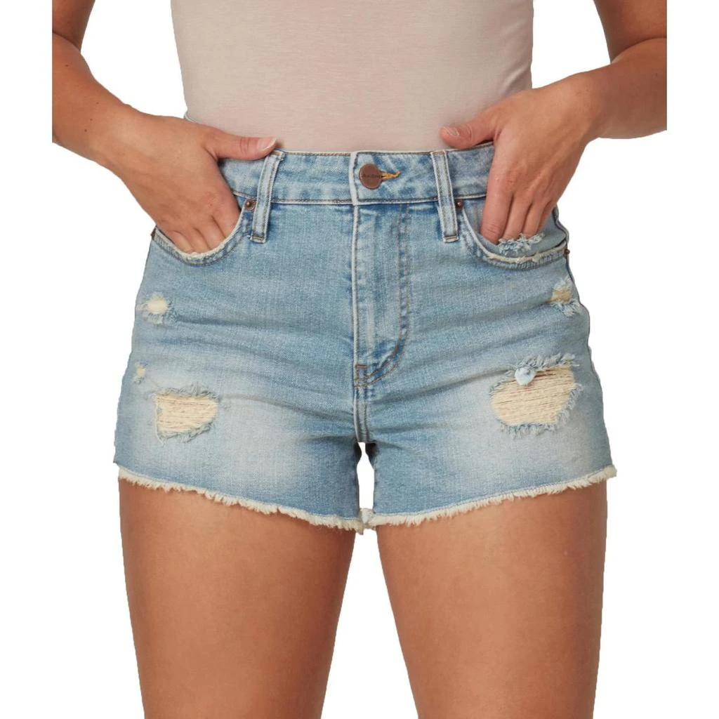 Lola Liana Womens Distressed Denim Denim Shorts 1