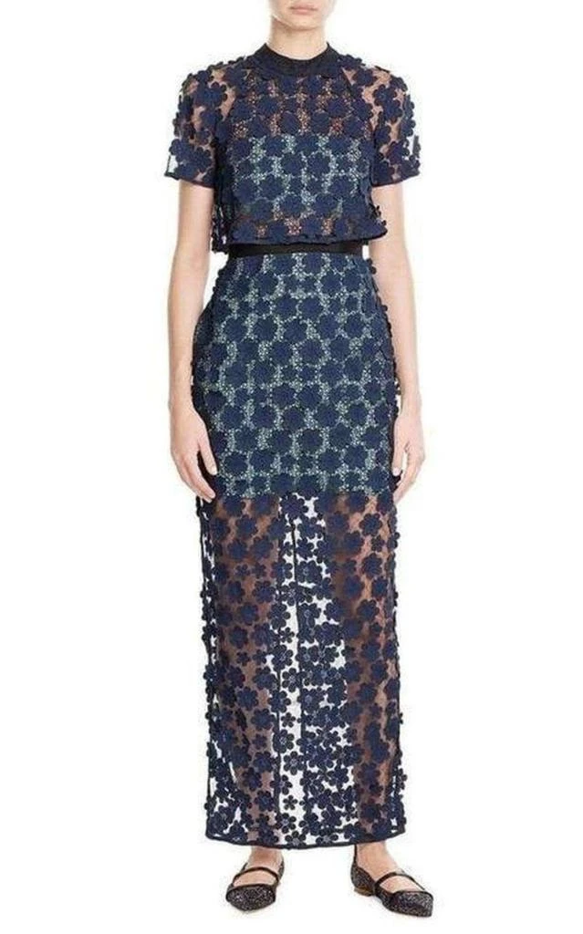 Self Portrait Overlay Lace Maxi Dress 2