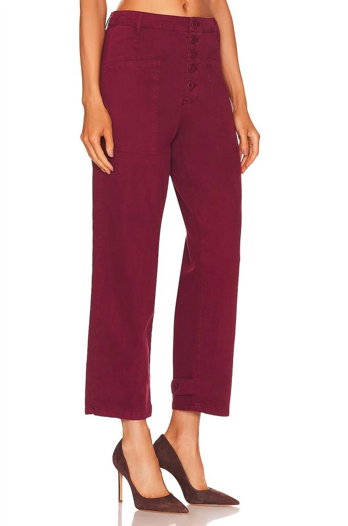 Pistola Tammy High Rise Trouser In Merlot