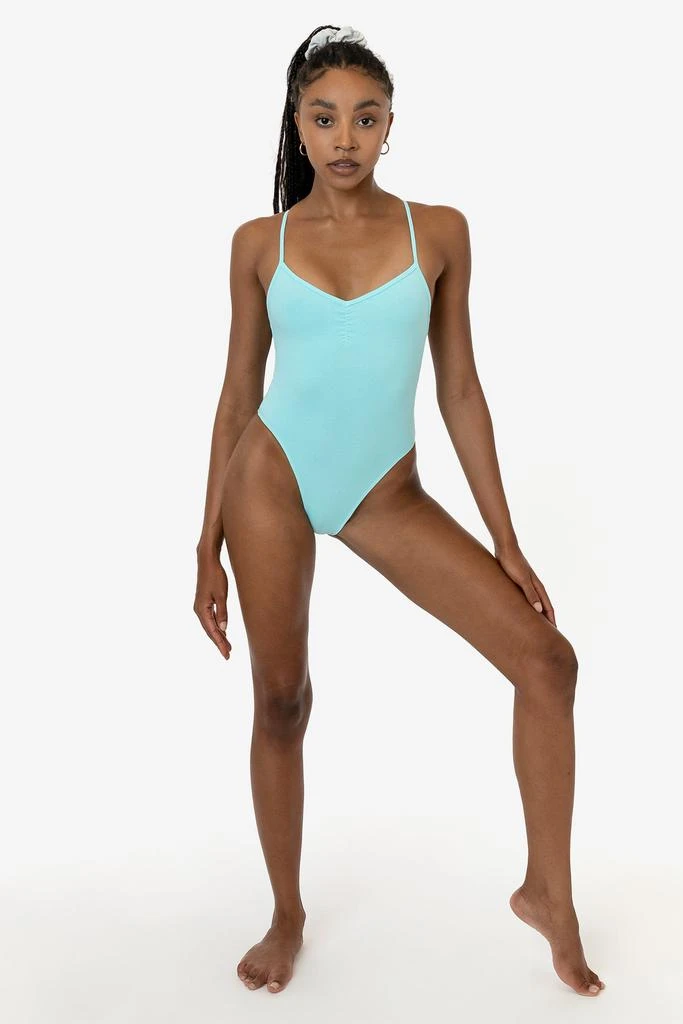 Los Angeles Apparel B308GD - Garment Dye Spaghetti Ruched Front Crossback Bodysuit 9