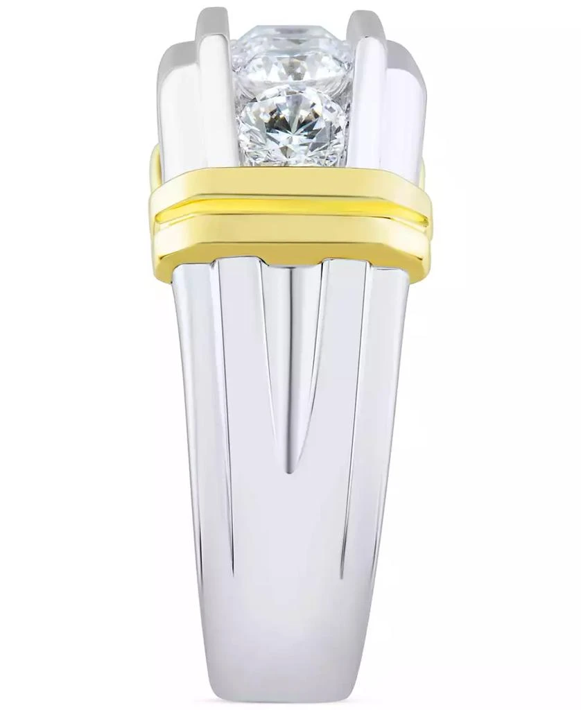 Grown With Love Men's Lab Grown Diamond Horizontal Five Stone Ring (1-1/2 ct. t.w.) in 10k Two-Tone Gold 5