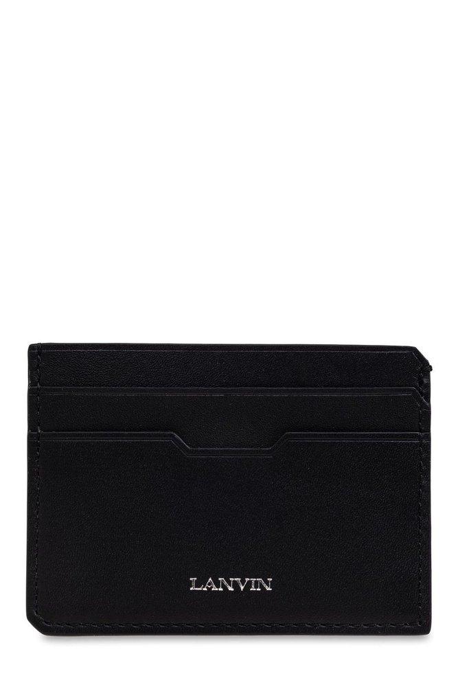 Lanvin Lanvin Logo-Stamp Stitch Detail Cardholder