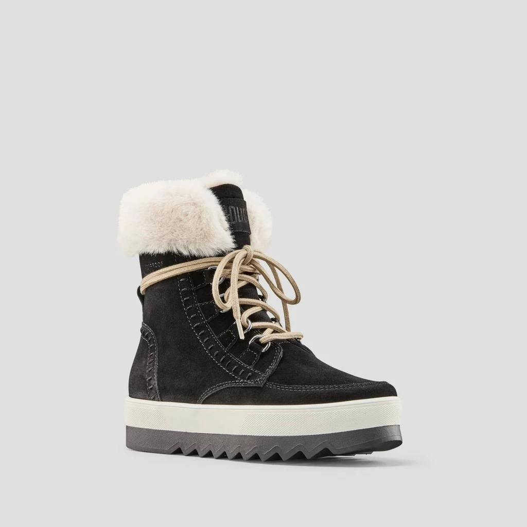 Cougar Women's Vanetta Suede Waterproof Winter Boot In Black/cream 2