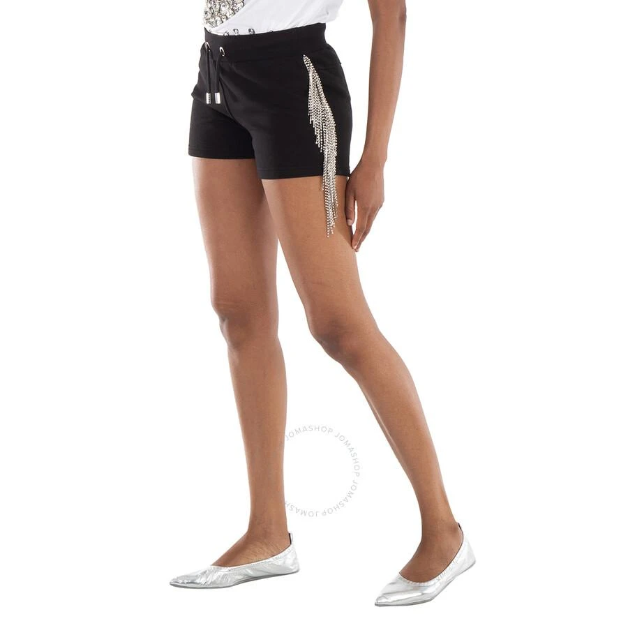 Philipp Plein Silver Fringe Detail Jogging Shorts 2