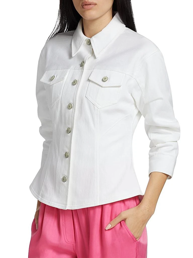 Cinq à Sept Formfitting Denim Jacket 4