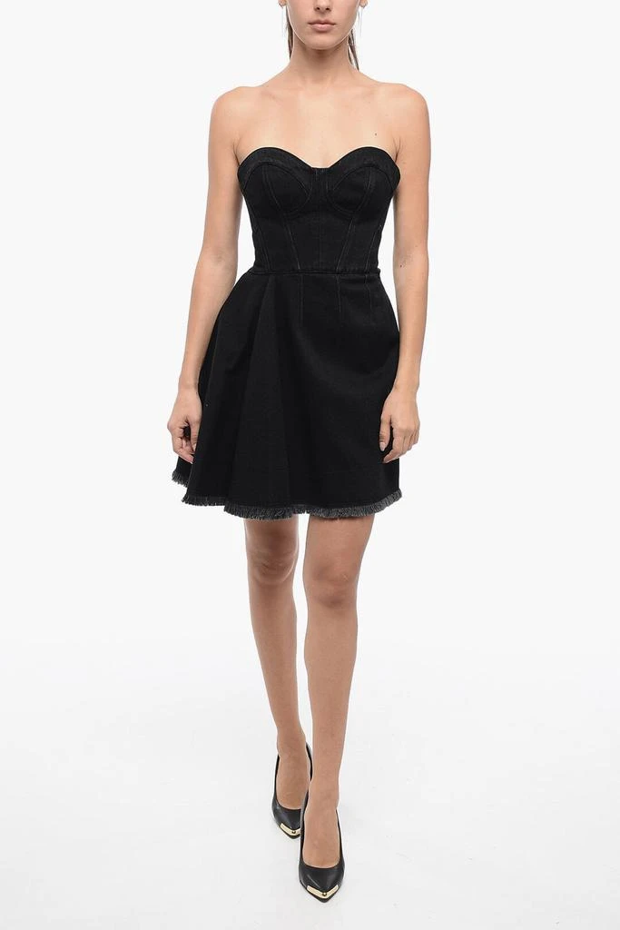 Alexander Mcqueen Strapless Denim Dress Alexander McQueen Women's