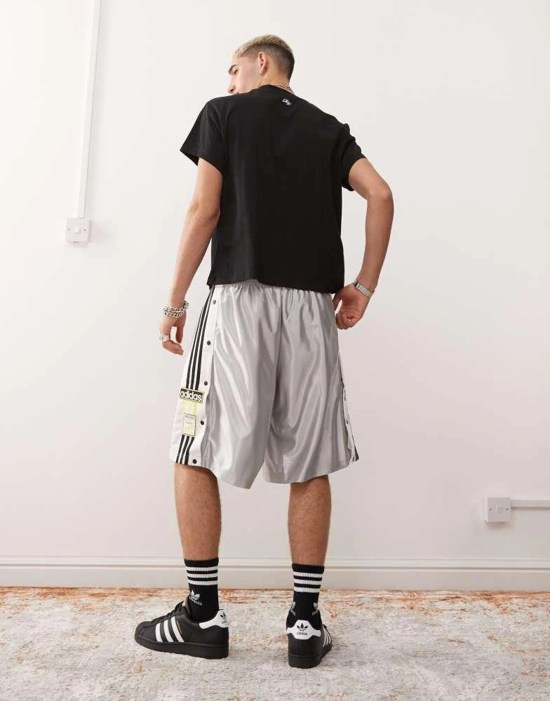 Adidas adidas Originals megabreak shorts in silver 5