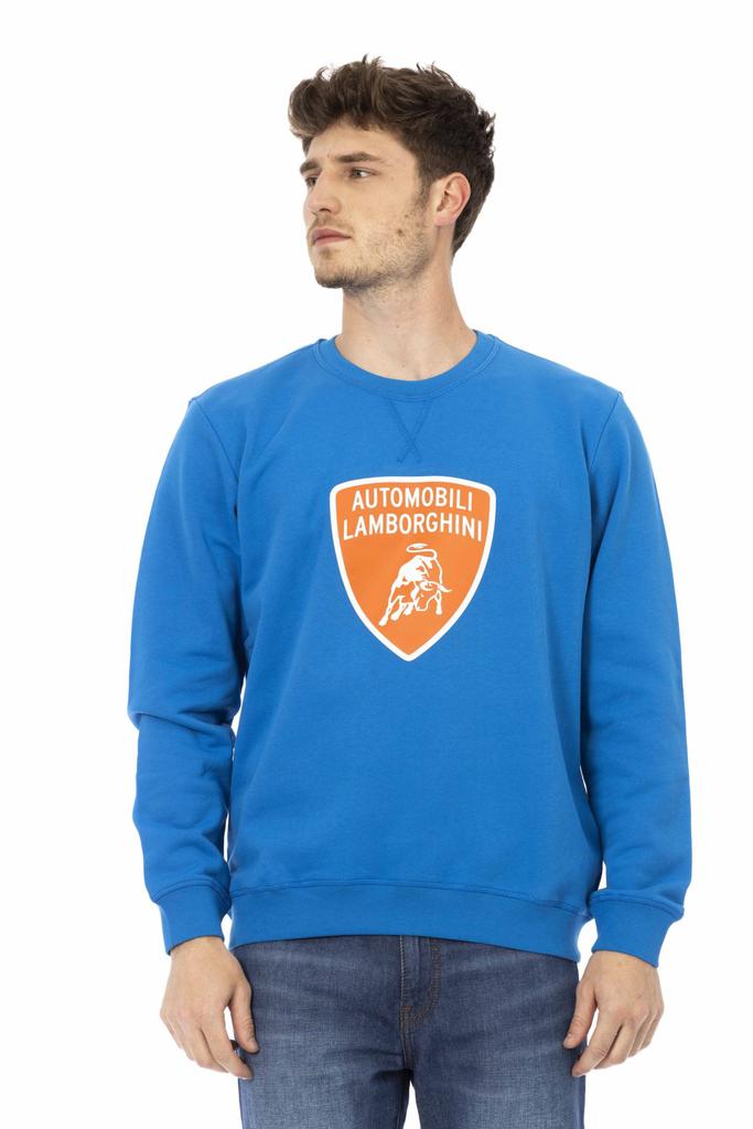 AUTOMOBILI LAMBORGHINI Automobili Lamborghini Blue Cotton Sweater