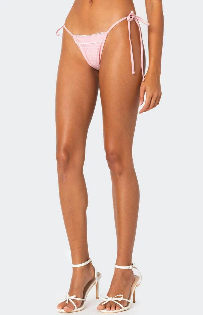Edikted Contrast Polka Dot String Bikini Bottom 4