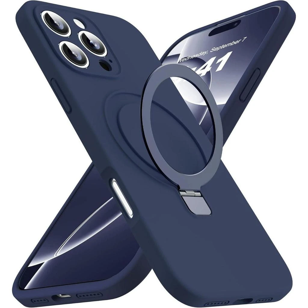 ENTRONIX Entronix [Magnetic] Case Compatible with iPhone 16 Pro Max - Soft-Touch Liquid Silicone Gripstand