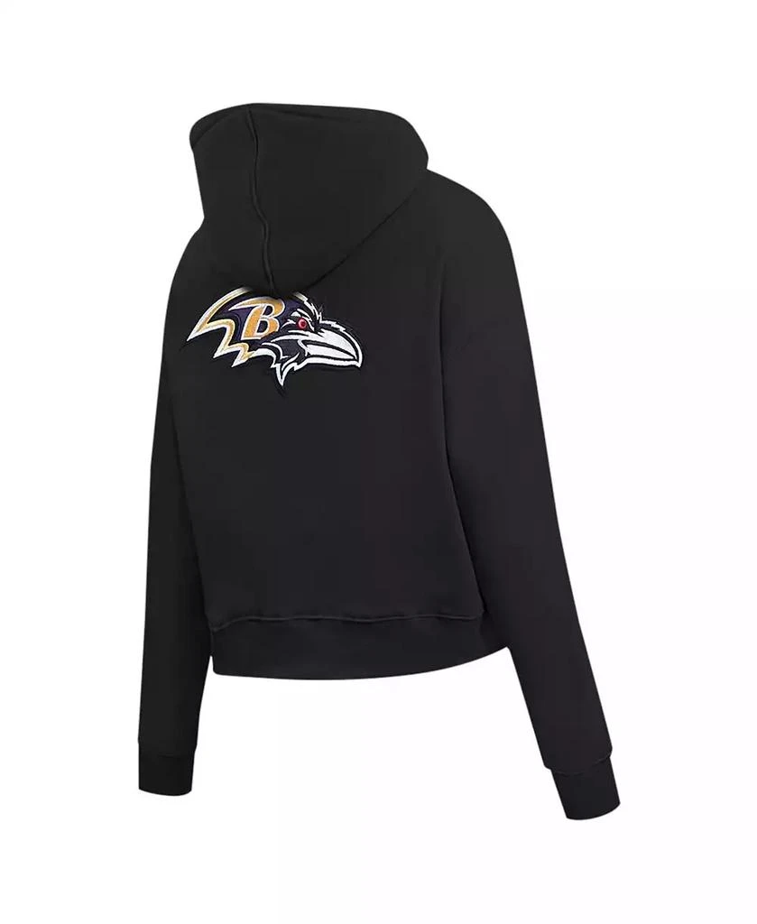 Pro Standard Women's Black Baltimore Ravens Split Logo Full-Zip Hoodie 3