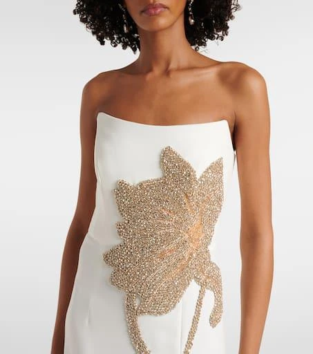 Costarellos Fara embellished crêpe bustier gown 4