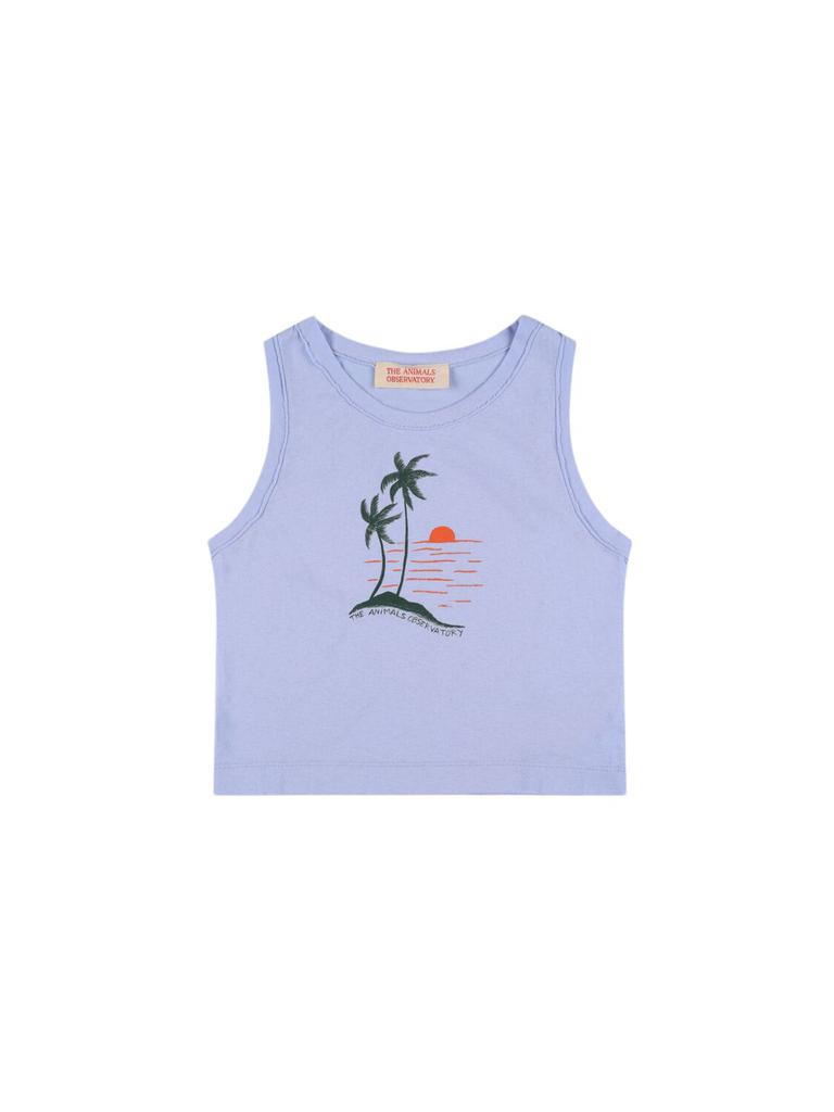 The Animals Observatory Printed Cotton Jersey Tank Top