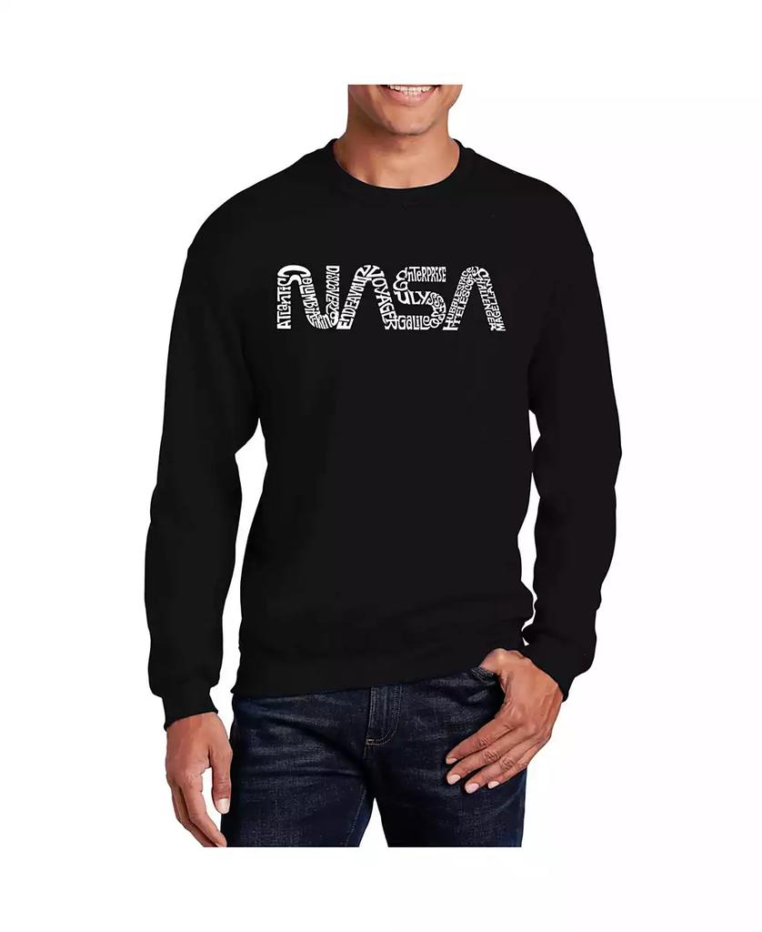 LA Pop Art Word Art Worm Nasa Crewneck Sweatshirt