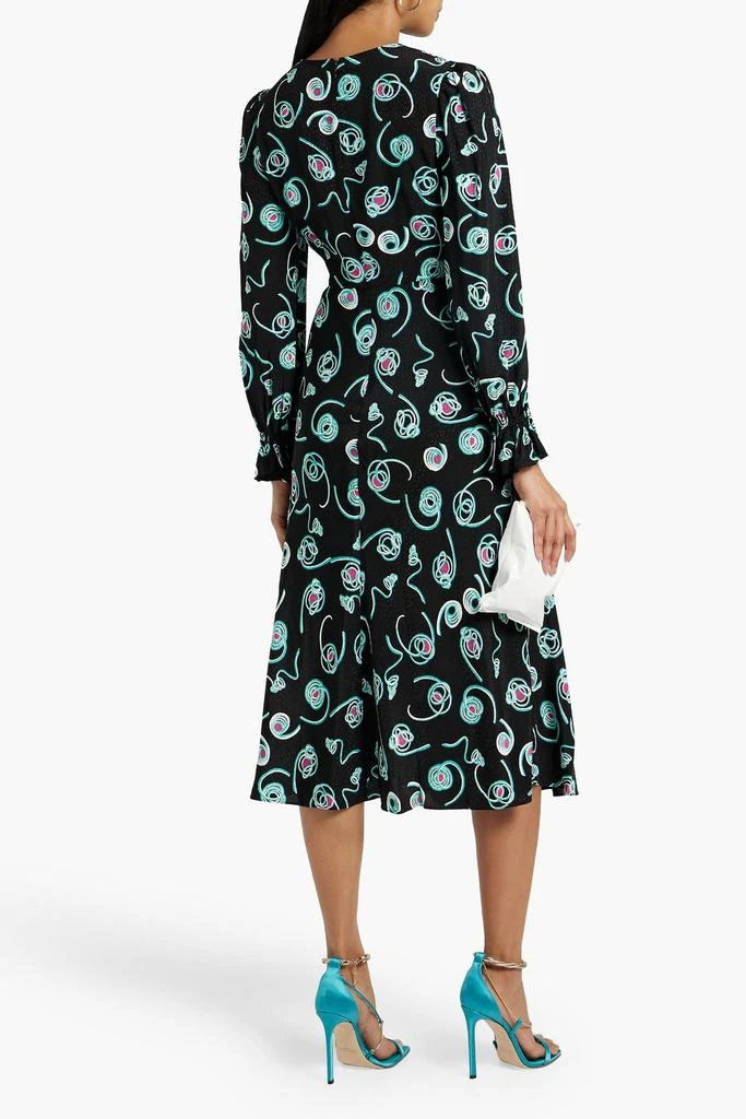 DIANE VON FURSTENBERG Anaba twisted printed jacquard midi dress 3