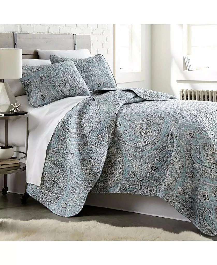 SOUTHSHORE FINE LINENS Classic Paisley 3-Pc. Quilt Set 1