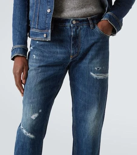 Dolce 
Gabbana Distressed straight jeans 5
