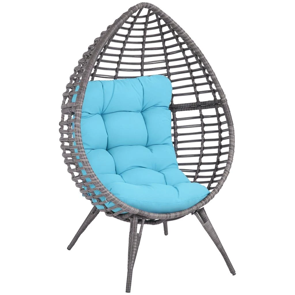 Hivvago Hanging Teardrop Chair with Adjustable Feet