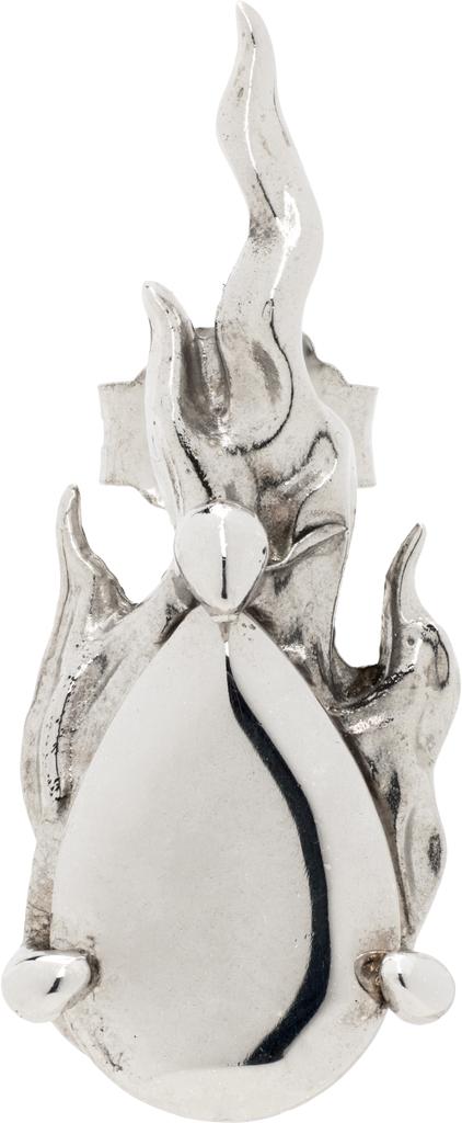 Alan Crocetti Silver Mini Hard Gem in Heat Single Earring