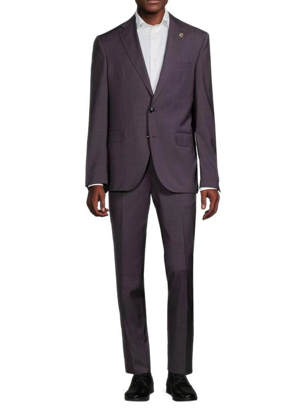 Ted Baker London ​Roger Crosshatch Wool Slim-Fit Suit 1