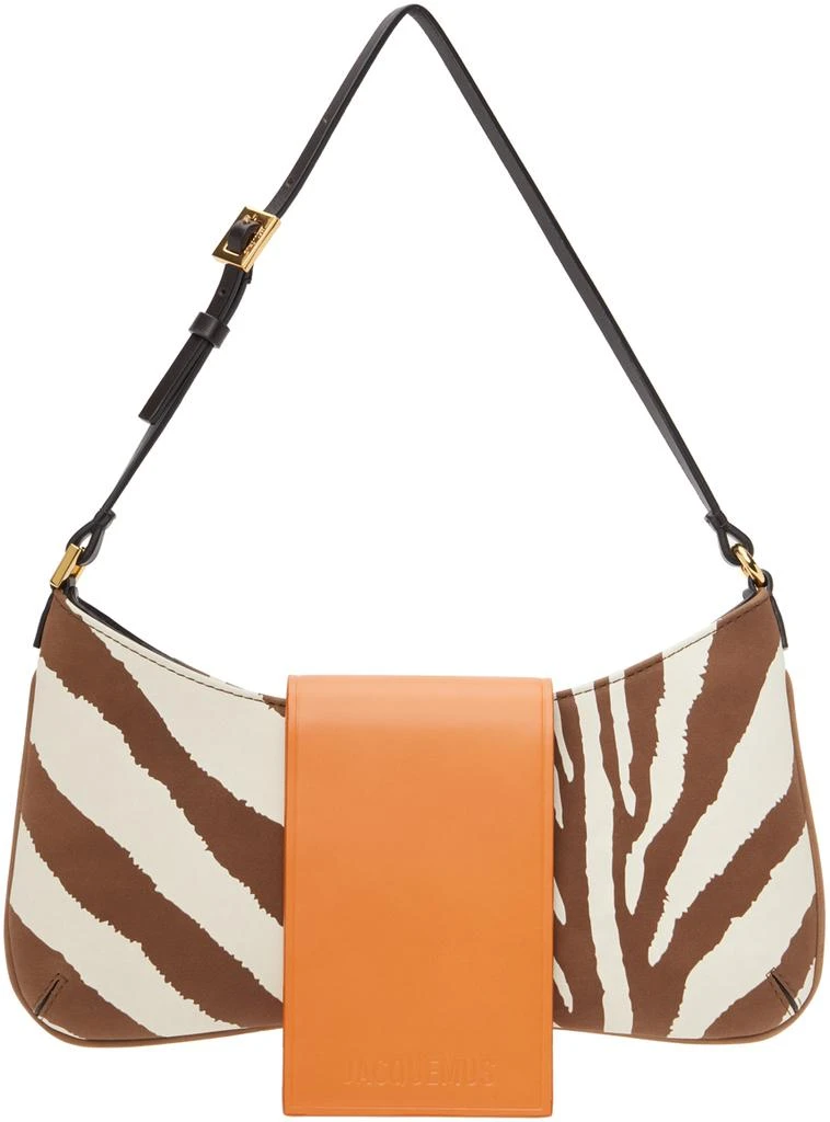 Jacquemus Brown Le Raphia 'Le Bisou Imprime Zebre' Bag 1