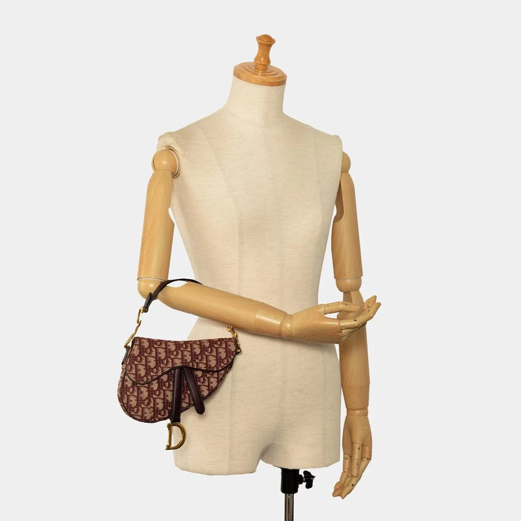 Dior Dior Red Mini Oblique Canvas Saddle Bag 5